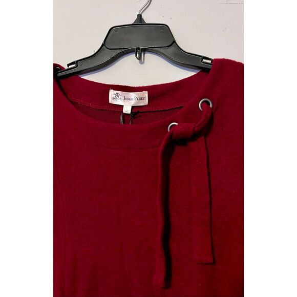 Jorge Perez dark Red Sweater Dress L - Picture 2 of 8
